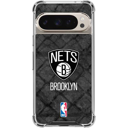 NBA Brooklyn Nets Dark Rust Pixel 9/9 Pro Clear Case